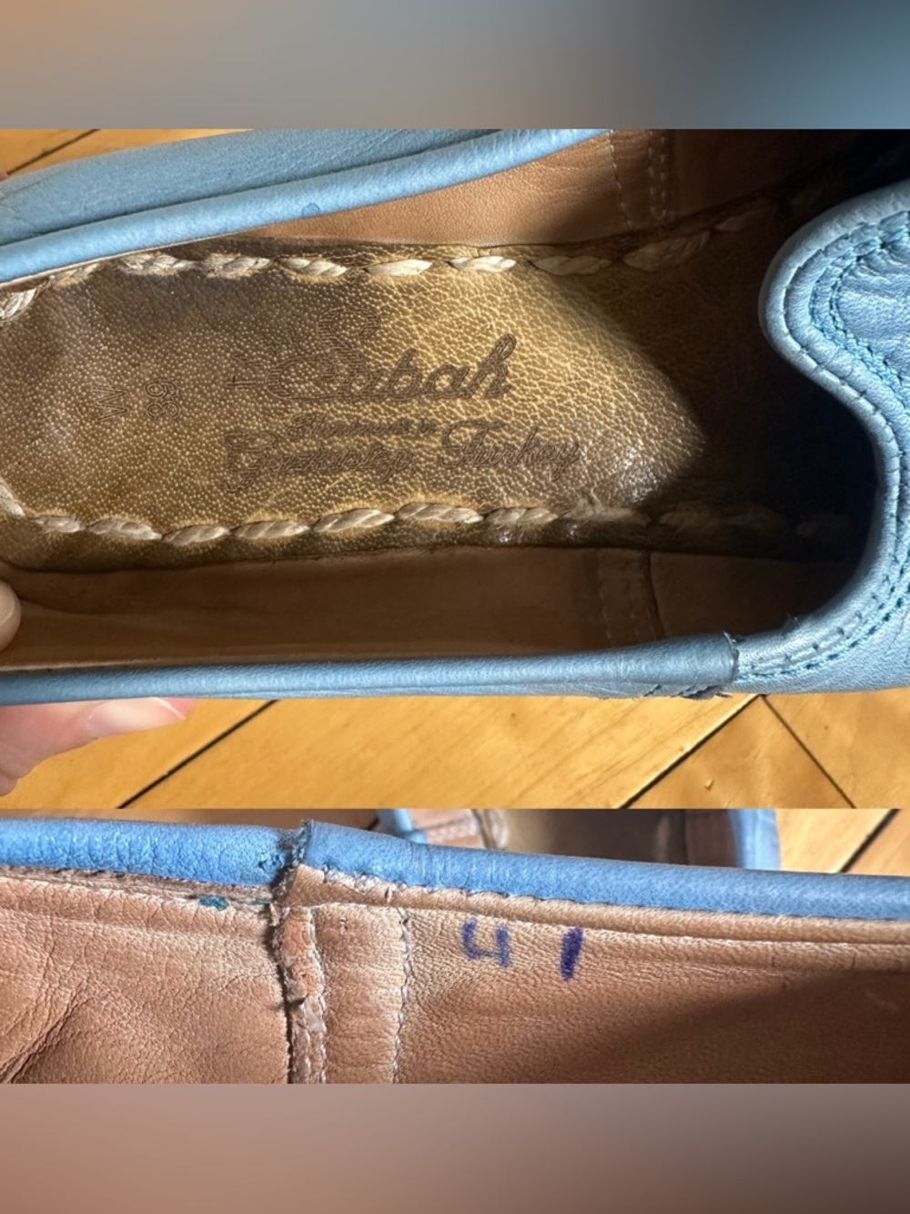 💜 Sabah Beirut Leather Slip On Shoes w/Dust Bag (39/US 8-8.5) - Picture 7 of 8